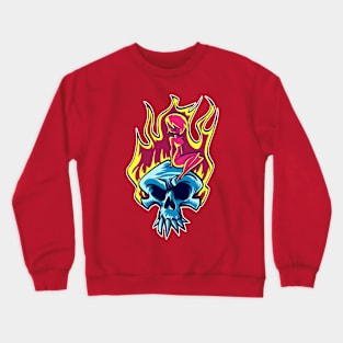 Skull on fire Crewneck Sweatshirt